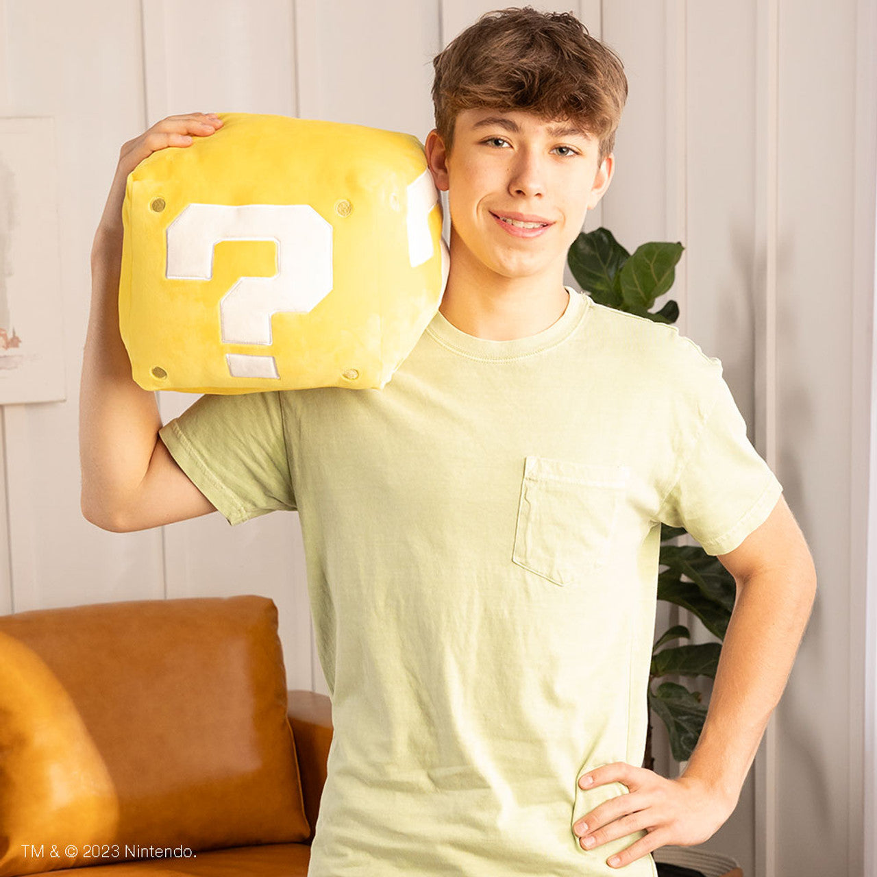 Club Mocchi-Mocchi Giant Nintendo Super Mario Plush 15 inch Plush - Block Cube